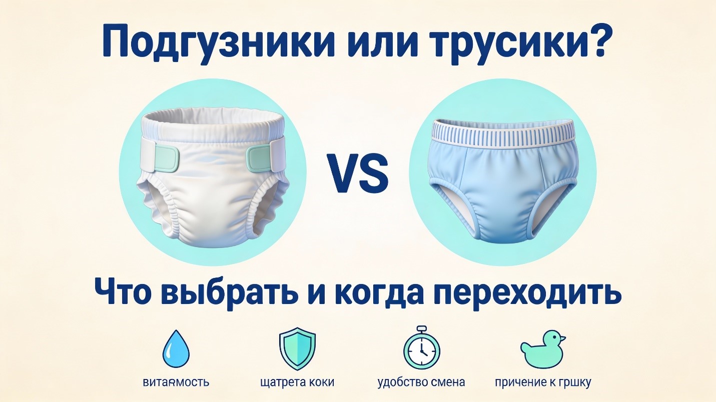 Подгузники или трусики: что выбрать