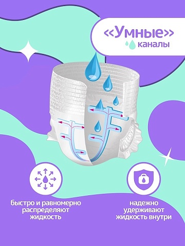 Подгузники-трусики bella baby Happy с каналами, размер 4 (8–14 кг), 60 шт.