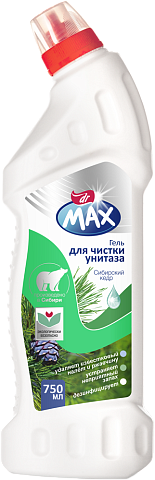 Гель для чистки унитаза dr MAX Сибирский кедр, 750 мл.