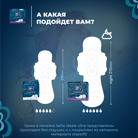 Прокладки женские bella ideale ultra night по 7 шт.