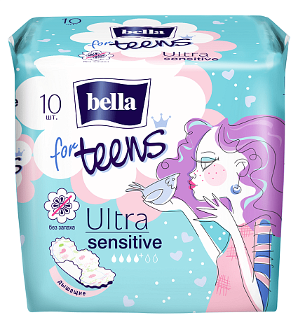 Прокладки bella for teens Ultra Sensitive, 10 шт.