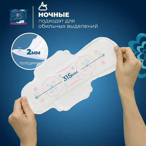 Прокладки ежедневные ультратонкие Прокладки женские Bella ideale ultra night по 7 шт.