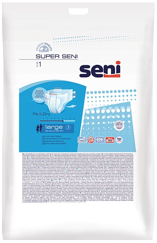 Подгузники для взрослых Super Seni Large 1 шт. (100-150 см)