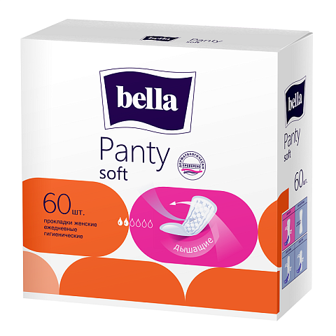 Прокладки ежедневные bella Panty soft, 60 шт.