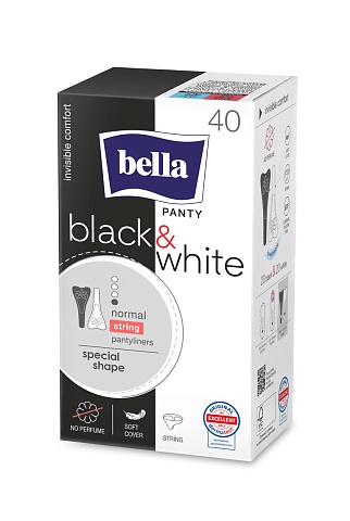 Прокладки ежедневные Panty Black&White, 40 шт.