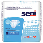 Подгузники для взрослых Super Seni Classic Large 10 шт. (100-150 см)