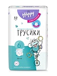 Подгузники-трусики bella baby Happy с каналами, размер 6 (16+ кг), 52 шт.