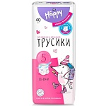 Подгузники-трусики bella baby Happy с каналами, размер 5 (11–18 кг), 40 шт.