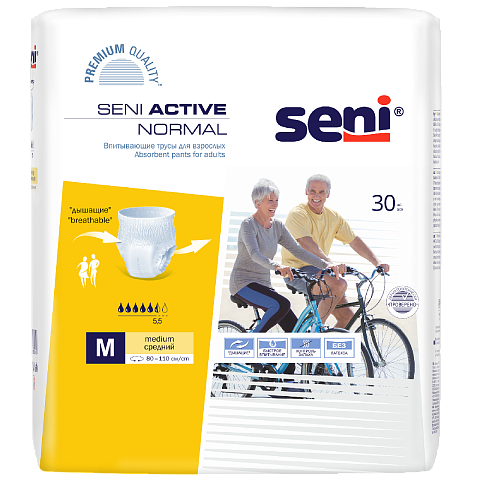 Впитывающие трусы для взрослых Seni Active Normal Medium 30 шт. (80-110 см)