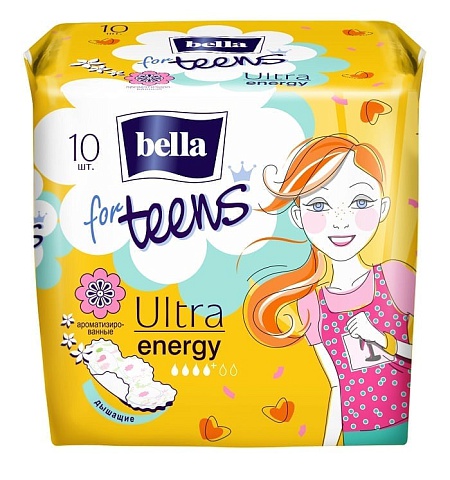 Прокладки bella for teens Ultra Energy Deo, 10 шт.