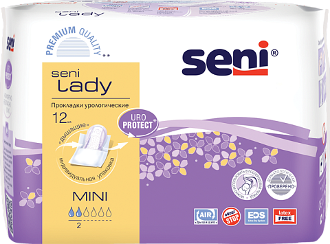 Урологические прокладки Seni Lady Mini, 12 шт. (в инд. упаковке)