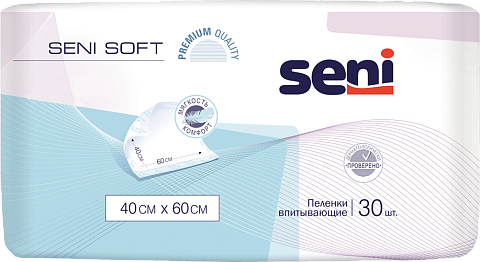 Пеленки Seni Soft 40 x 60 см, 30 шт.