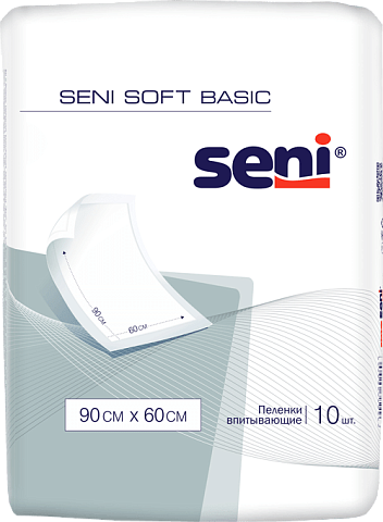 Впитывающие пеленки Seni Soft Basic 90 x 60 см, 10шт. 