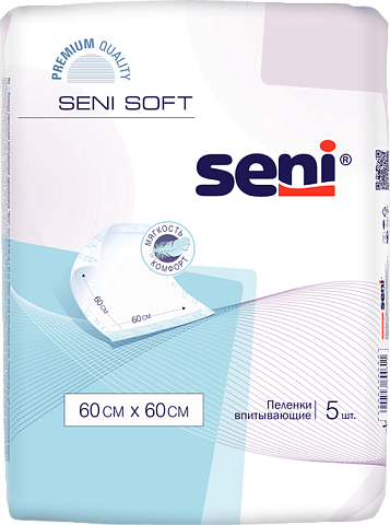 Пеленки Seni Soft 60 x 60 см, 5 шт.