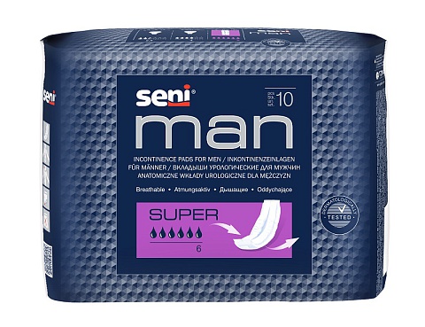 Урологические прокладки для мужчин Seni Man Super, 10 шт