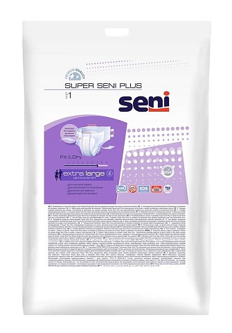 Подгузники для взрослых Super Seni Plus Extra Large 1 шт. (130-170 см)