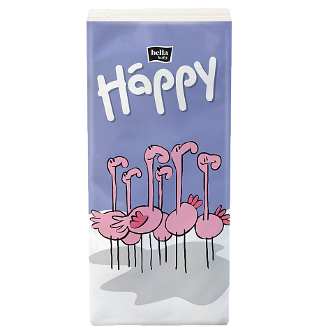 Платочки бумажные гигиенические Bella Baby Happy, 3-сл.  10 шт.
