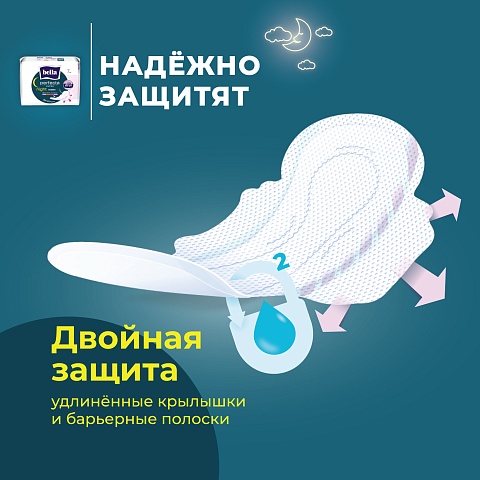 Ночные прокладки женские Bella Perfecta Night silky drai, 7 шт.