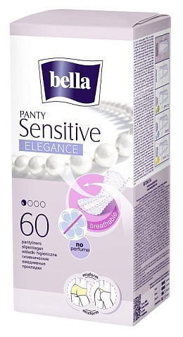 Прокладки ежедневные bella  Panty Sensitive Elegance, 60 шт.    