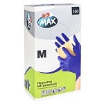 Перчатки нестерильные, нитриловые, фиолетовые «Dr.Max», без пудры, размер M по 100 шт.