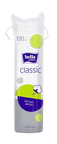 Ватные диски bella cotton classic, 120 шт.
