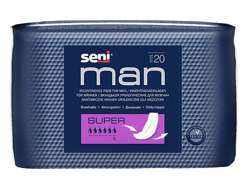 Урологические прокладки для мужчин Seni Man Super, 20 шт