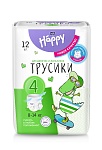 Подгузники-трусики bella baby Happy с каналами, размер 4 (8–14 кг), 12 шт.