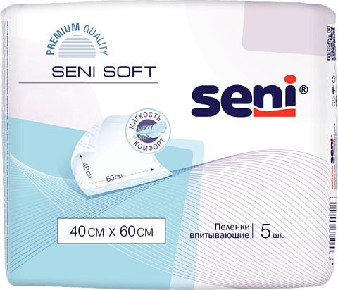 Пеленки Seni Soft 40 x 60 см, 5 шт.