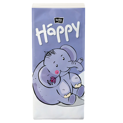 Платочки бумажные гигиенические Bella Baby Happy, 3-сл.  10 шт.